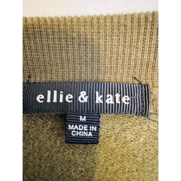 2/$30 Ellie & Kate Medium Olive Green Lace-Up Sweatshirt Dress - Picture 3 of 16
